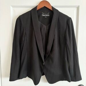Yoana Baraschi black mesh blazer size L